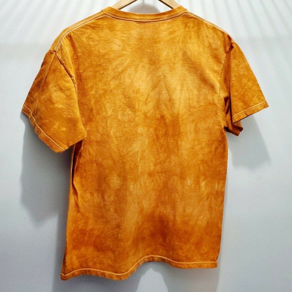 THE MOUNTAIN 3D TEES MEN LARGE ORANGE TIGER FACE GRAPHIC TIE DYE T-SHIRT 2011 - Picture 6 of 7